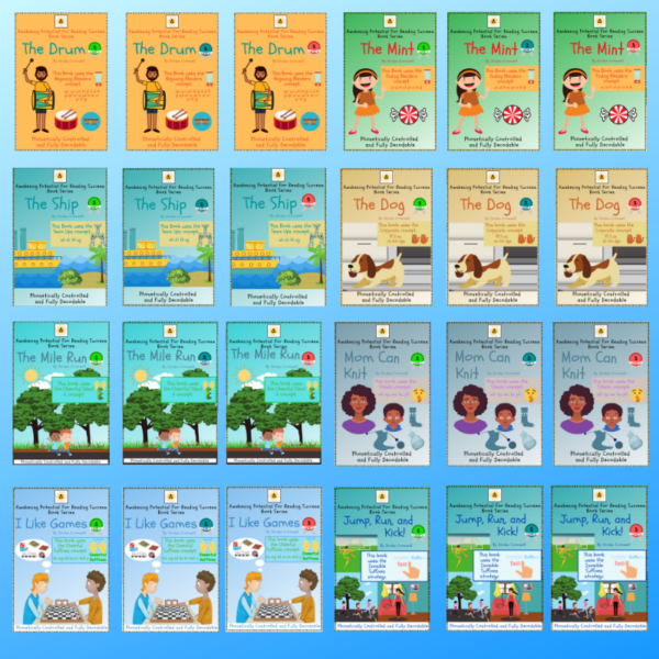 24 Phonetically Aligned Phonics Ebooks-8 Stories, 3 Levels for Each Story