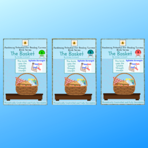 the basket decodable books covers for 3 levels