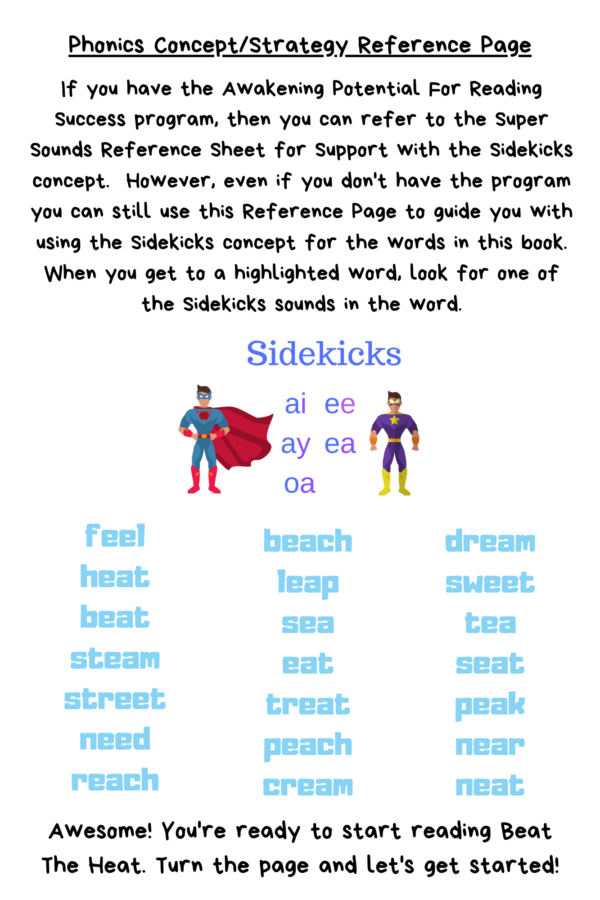 beat the heat decodable books reference page