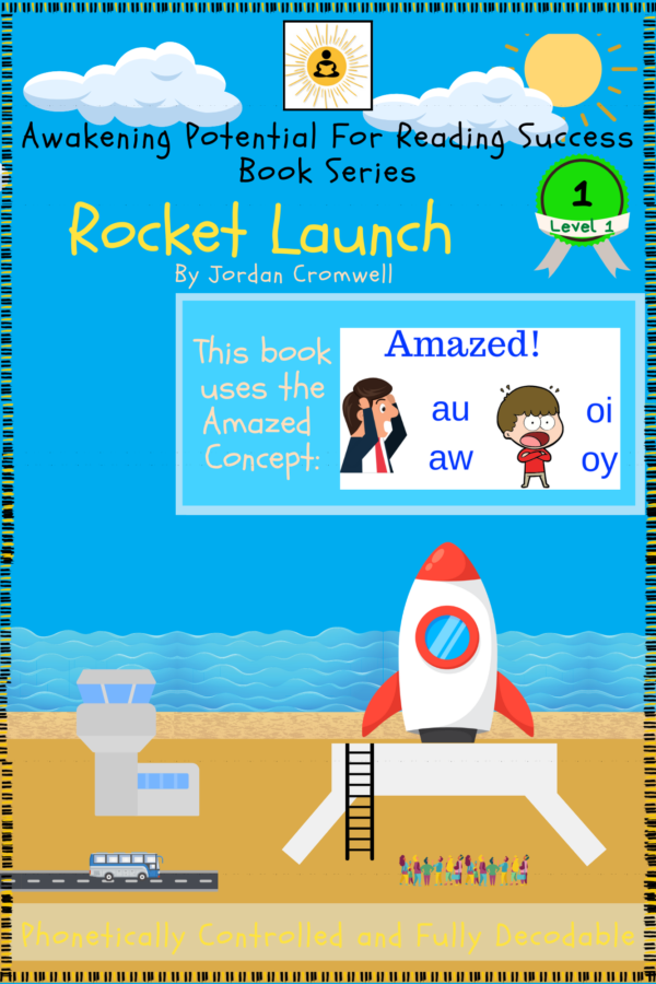 rocket launch decodable books level 1 cover page