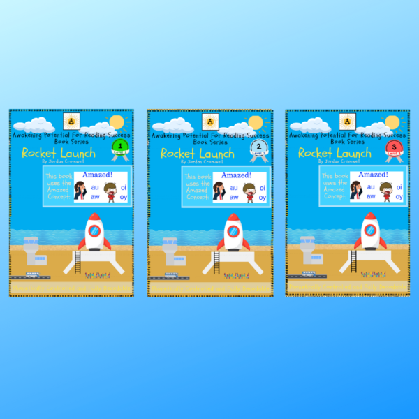 rocket launch decodable books cover