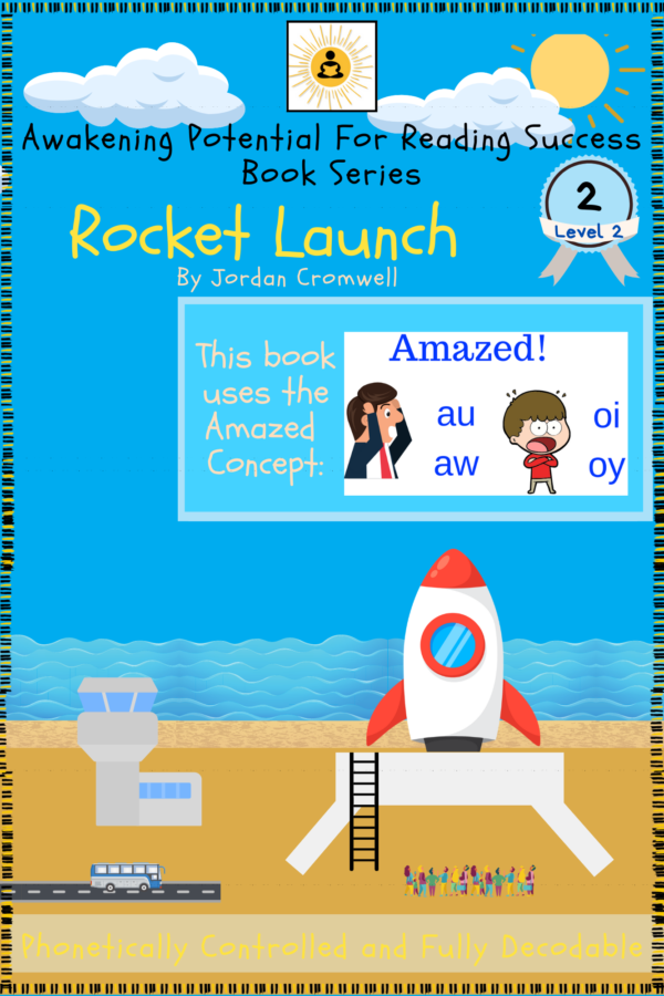 rocket launch decodable books level 2 cover page