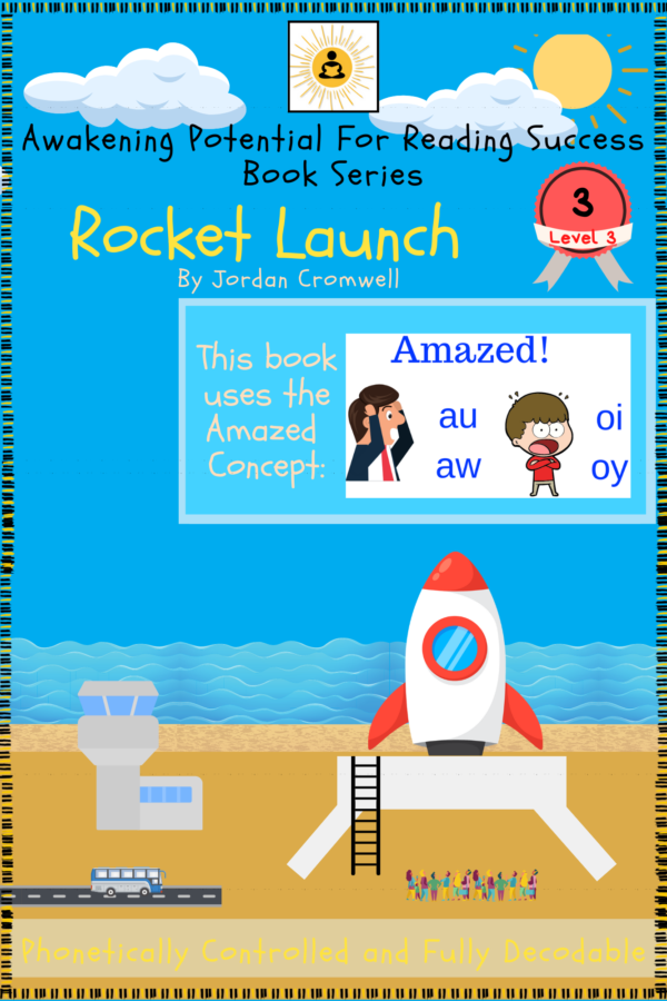 rocket launch decodable books level 3 cover page