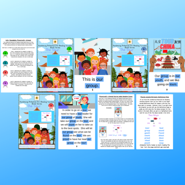 the tour decodable books preview page