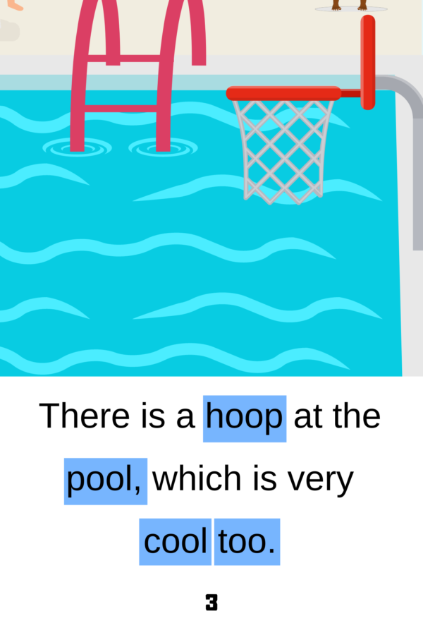 the pool demo page decodable books